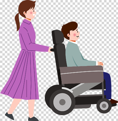 옷 감정 컨셉 모션 표정 사람 내부 기구 감각 장애 파일형식 휠체어 어린이 여자 드레스 실내 행복 이동 지원 보조기구 웃음 걷기 밀기 도움 장애인 편안함 편집이미지 PNG