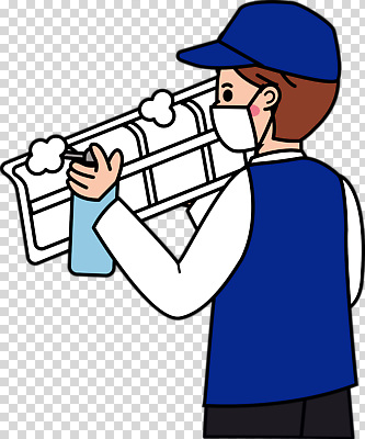 옷 컬러 컨셉 도구 위생 청소 파일형식 직원 청소도구 마스크 유니폼 파란색 흰색 작업 책임감 청결 숙소 관리 편집이미지 PNG