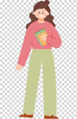 편집이미지 캐릭터 손 디자인 옷 여자 교육 자연 미소 앞모습 책 독서 PNG 밝은색 뷰포인트 표정 사람 신체부위 생태계 파일형식