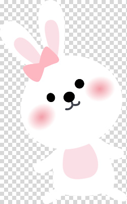 동물 편집이미지 캐릭터 디자인 감정 리본 얼굴 분홍색 백그라운드 미소 귀여움 표현 토끼 PNG 컬러 컨셉 포유류 표정 신체부위 반려동물 파일형식