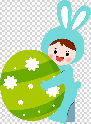 편집이미지 캐릭터 꽃 행복 어린이 놀이 초록색 계란 축제 봄 아기 토끼 PNG Costume 식물 계절 감정 컬러 포유류 사람 반려동물 알 파일형식