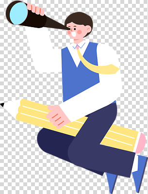 옷 감정 컨셉 학용품 사람 필기구 파일형식 탐험 창의성 연필 하늘 남자 구경 상상력 발견 모션 정장 귀여움 즐거움 편집이미지 PNG