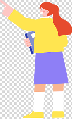 교육 컬러 상의 학교 관계 하의 파일형식 학생 교실 발표 책 노란색 보라색 스웨터 치마 스포트라이트 주목 동료 준비 학습 편집이미지 PNG