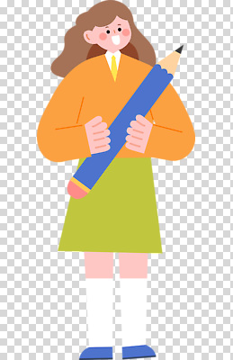 편집이미지 직업 학생 교육 어린이 학교 모션 아침 학습 치마 연필 스웨터 순수 준비 PNG 상상력 창의성 주간 컨셉 상의 하의 학용품 사람 필기구 파일형식