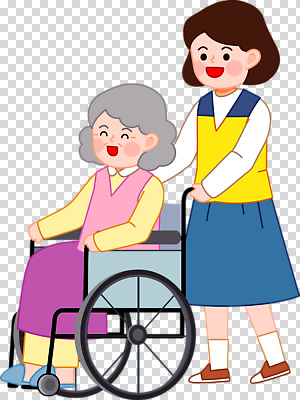 여자 노년 감정 컨셉 관계 모션 표정 성인 파일형식 휠체어 할머니 돌봄 웃음 친절 도움 행복 가족 사랑 부담 소통 보호 편집이미지 PNG 사람
