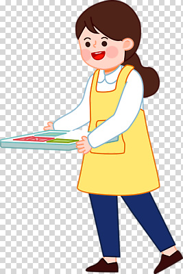 직업 감정 표정 사람 라이프 파일형식 여자 앞치마 쟁반 음식 주방 요리 웃음 행복 순간 일상 요리사 준비 즐거움 바쁨 편집이미지 PNG