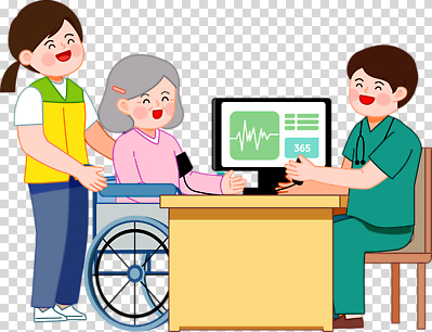 편집이미지 여자 노년 건강 병원 사람 일상 치료 모니터 환자 간호사 의료진 휠체어 상담 보호자 PNG 직업 의학 성인 라이프 컴퓨터 파일형식