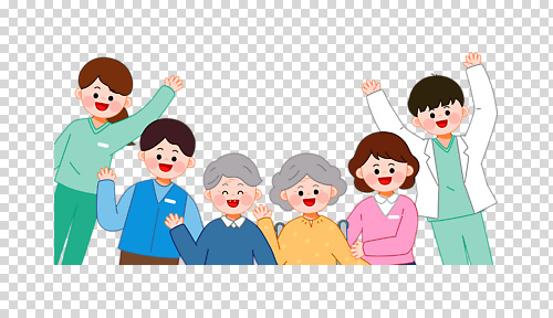 편집이미지 행복 표정 건강 웃음 사람 여러명 치료 모임 간호사 의료진 의사 연령 PNG 친목 손흔들기 직업 감정 다수 의학 모션 파일형식