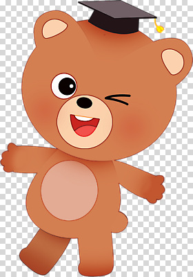 동물 모자_잡화 교육 감정 컨셉 졸업 포유류 표정 파일형식 곰 인형 학사모 축하 기쁨 웃음 장난감 즐거움 캐릭터 편집이미지 PNG