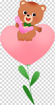 편집이미지 캐릭터 인형 분홍색 꽃다발 선물 사랑 장식 초록색 귀여움 곰인형 PNG 아기곰 하트꽃 꽃 감정 새끼 컬러 컨셉 곰 파일형식