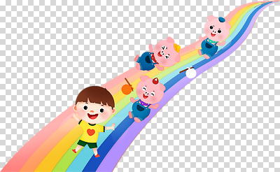 편집이미지 행복 어린이 컬러 무지개 모션 상상 놀이 웃음 친구 귀여움 돼지 즐거움 장면 화합 PNG 자연요소 감정 컨셉 포유류 관계 표정 사람 파일형식
