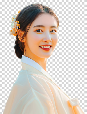 편집이미지 전통 여자 문화 얼굴 백그라운드 한국 미소 햇빛 카메라 촬영 매력적 전통의상 한복 PNG 뷰티풀 스타일 한국전통 아시아 컨셉 표정 사람 신체부위 전자제품 태양 파일형식
