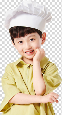 편집이미지 어린이 포즈 모션 요리 웃음 귀여움 요리사 식사 조리복 즐거움 준비 PNG 밝은색 직업 감정 컨셉 유니폼 표정 사람 파일형식 옷