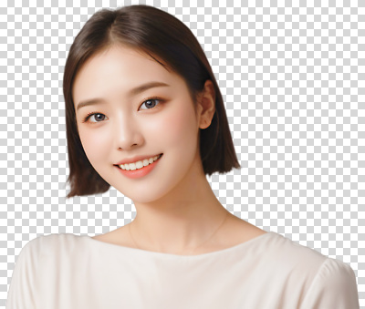 헤어스타일 감정 컨셉 표정 사람 감각 그림 파일형식 여자 미소 초상화 짧은머리 백그라운드 기쁨 편안함 뷰티풀 촬영 분위기 스타일 편집이미지 PNG