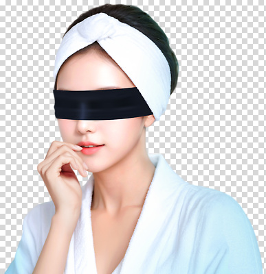 컨셉 장신구 사람 뷰티 감각 파일형식 여자 스파 편안함 눈가리개 머리띠 휴식 피부관리 마사지 건강 편집이미지 PNG