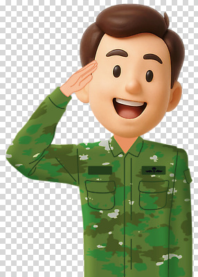 편집이미지 캐릭터 문화 상징 포즈 표정 웃음 일상 군인 연습 군복 경례 PNG 정중 직업 컨셉 유니폼 라이프 인사 국군 파일형식 옷 생활 예절