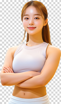 옷 스포츠 컨셉 다이어트 모션 표정 건강 사람 생활 운동 파일형식 여자 미소 운동복 청춘 활발 운동선수 헬스 포즈 팔짱 스트레칭 라이프스타일 몸매관리 편집이미지 PNG