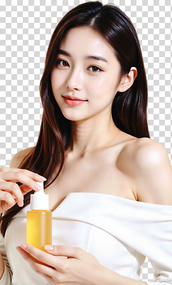 표정 사람 신체부위 뷰티 파일형식 여자 모델 스킨케어 피부 화장품 미소 옷 밝음 건강 이미지 상품 손 조명 편집이미지 PNG