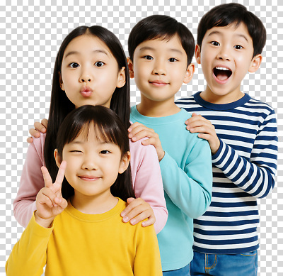 편집이미지 행복 얼굴 어린이 컬러 포즈 티셔츠 모션 함께함 표정 웃음 그룹 즐거움 PNG 감정 컨셉 셔츠 사람 신체부위 파일형식