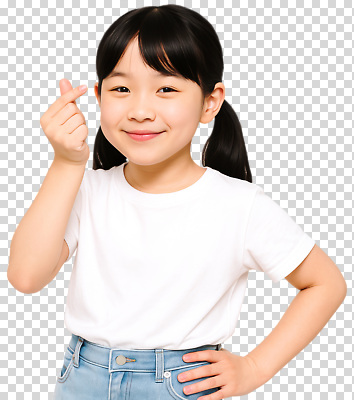 편집이미지 손 행복 어린이 포즈 티셔츠 미소 소녀 일상 귀여움 기쁨 청바지 하트 표현 아기 PNG 소통 모양 여자 감정 컨셉 셔츠 바지 표정 사람 라이프 신체부위 파일형식