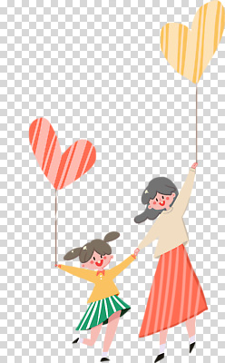 편집이미지 딸 행복 어린이 컬러 가족 모션 놀이 엄마 사랑 미소 기쁨 양손 하트 풍선 PNG 모양 손 감정 관계 표정 사람 파일형식