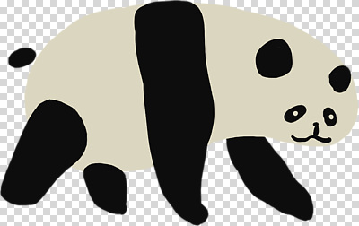 동물 편집이미지 아시아 예술 자연 흑백 걷기 귀여움 판다 그림 서식지 PNG 나라 컨셉 곰 모션 촬영기법 생태계 파일형식