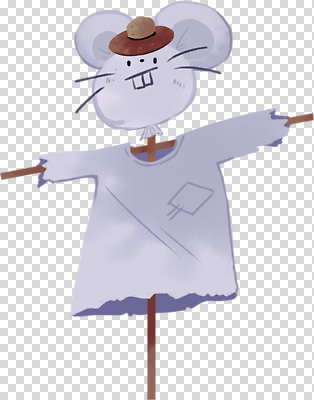 감정 산업 컨셉 농업 시골 설치류 생태계 파일형식 허수아비 쥐 농촌 밭 동물 장식 귀여움 유머 풍경 평화 오브젝트 자연 편집이미지 PNG