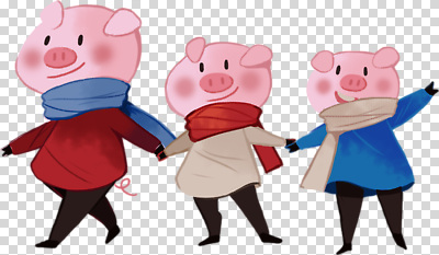 계절 감정 컨셉 포유류 모션 신체부위 목도리 파일형식 겨울 돼지 캐릭터 귀여움 스카프 옷 손잡기 걷기 아기자기 컬러 행복 날씨 얼굴 다정 편집이미지 PNG