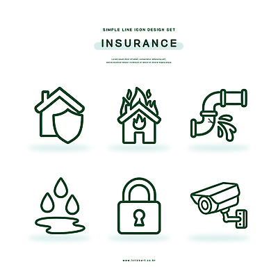 아이콘 디자인 생각 주택 안전 재산 보호 위험 라인아이콘 화재 보안 파이프 감시카메라 보험 누수 재정 2D아이콘 AI파일 컨셉 건물 금융 카메라 사건 파일형식 벡터