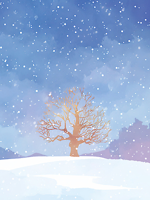 JPG 나무 겨울 일러스트 자연 하늘 날씨 풍경 파란색 설원 고요 흰색 눈송이 고독 차가움 숲 뷰티풀 풍경화 국내일러스트 AI일러스트 AI콘텐츠 식물 계절 감정 컬러 눈_날씨 그림 생태계 파일형식