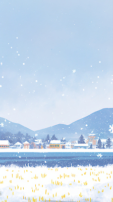 JPG 계절 감정 겨울 일러스트 자연 하늘 산 주택 풍경 평화 마을 소리 낭만 추위 흰색 차가움 조용 뷰티풀 국내일러스트 AI일러스트 AI콘텐츠 컬러 컨셉 건물 생태계 파일형식