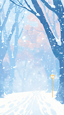 JPG 나무 감정 길 겨울 가로등 일러스트 자연 풍경 빛 평화 고요 흰색 눈송이 숲 뷰티풀 풍경화 국내일러스트 AI일러스트 AI콘텐츠 식물 계절 공공시설 컬러 컨셉 눈_날씨 그림 생태계 파일형식