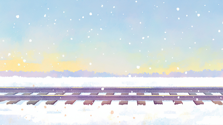JPG 여행 설경 겨울 일러스트 자연 하늘 거리 풍경 평화 일출 고요 일몰 기찻길 기차 흰색 도시 눈송이 차가움 순간 국내일러스트 AI일러스트 AI콘텐츠 계절 육상교통 컬러 컨셉 대중교통 눈_날씨 노을 생태계 파일형식
