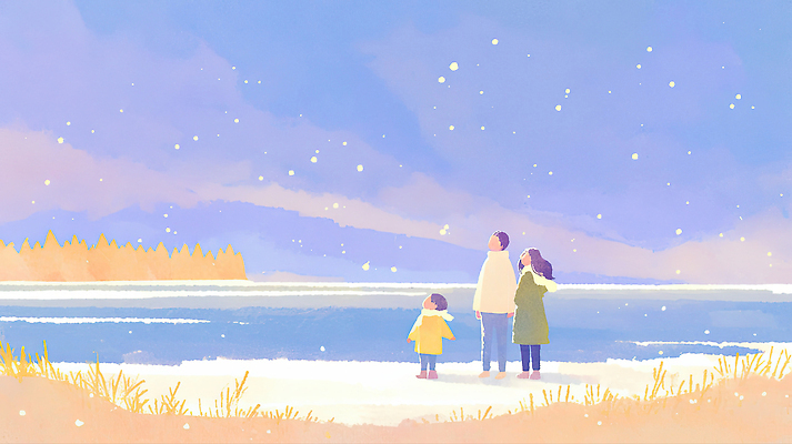 JPG 행복 어린이 겨울 일러스트 가족 모션 자연 사람 풍경 강 환경 감상 외출 방문 소통 풍요 전경 차분 국내일러스트 계절 감정 컨셉 관계 생태계 파일형식 탑뷰