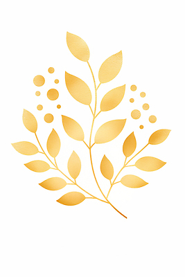 JPG 식물 디자인 컬러 잎 패턴 일러스트 자연 추상 따뜻함 이벤트 그래픽 장식 금색 흰색 점 우아함 그림 심플 조화 연말 국내일러스트 AI일러스트 AI콘텐츠 컨셉 무늬 생태계 파일형식