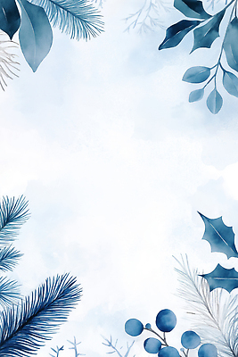 JPG 나무 식물 디자인 예술 컬러 백그라운드 잎 겨울 패턴 일러스트 자연 가지 수채화 프레임 장식 파란색 평화 흰색 분위기 편안함 조화 뷰티풀 배경지 국내일러스트 AI일러스트 AI콘텐츠 계절 컨셉 무늬 채소 감각 생태계 파일형식