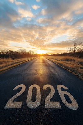 JPG 편집이미지 도로 백그라운드 자연 하늘 미래 새해 풍경 태양 평화 황혼 일몰 시간 시작 지평선 2026년 편집실사 자연요소 길 컨셉 교통시설 노을 연도 CG 생태계 파일형식