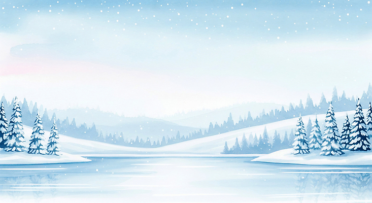 JPG 나무 호수 겨울 일러스트 자연 하늘 아침 산 눈꽃 풍경 반사 고요 흰색 수면 팔레트 차가움 숲 뷰티풀 산맥 국내일러스트 주간 식물 계절 컬러 눈_날씨 물 생태계 파일형식