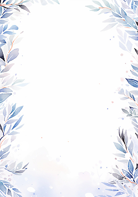 JPG 모양 디자인 예술 컬러 백그라운드 잎 겨울 일러스트 자연 수채화 프레임 장식 초록색 파란색 테두리 그림 부드러움 파스텔 창의성 국내일러스트 식물 계절 학용품 감각 생태계 파일형식