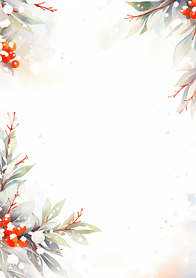 JPG 식물 디자인 계절 열매 예술 컬러 백그라운드 잎 크리스마스 겨울 일러스트 자연 프레임 장식 축제 공백 흰색 편안함 오브젝트 번짐 조화 생동감 국내일러스트 기념일 감각 생태계 파일형식 효과