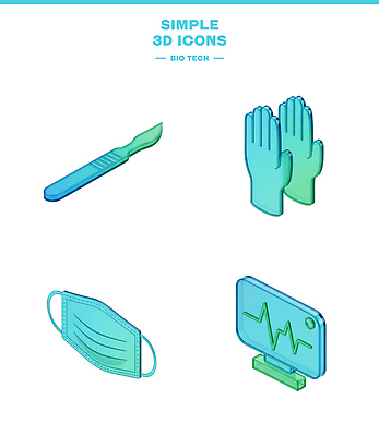 PSD 아이콘 장갑 의학 건강 마스크 치료 3D아이콘 모니터 진료 의사 도구 수술 칼 맥박 예방 생명과학 잡화 과학 컴퓨터 의료진 파일형식