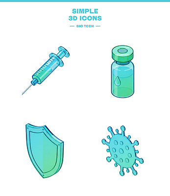 PSD 아이콘 과학 의학 건강 실험 주사기 3D아이콘 호흡기관 바이러스 약병 질병 감염 방패 백신 생명과학 예방접종 의료기기 약 장기_의학 접종 병_담는 파일형식