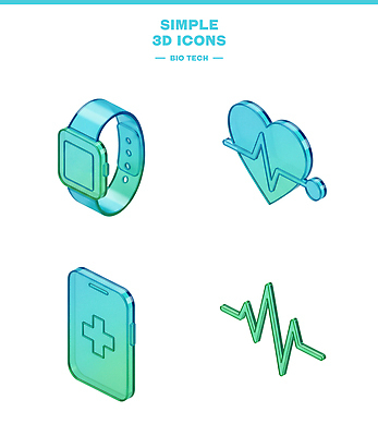 PSD 아이콘 의료기기 그래프 기술 3D아이콘 헬스 어플리케이션 맥박 스마트워치 의학 스마트기기 운동 웨어러블 파일형식