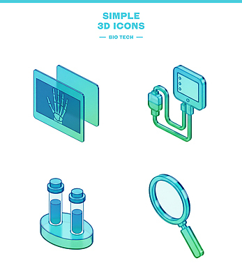 PSD 아이콘 손 디자인 기술 실험 그래픽 3D아이콘 3D 디지털 스크린 생명공학 시험관 확대경 의학 실험기구 신체부위 디지털합성 파일형식
