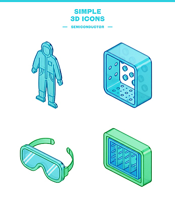 모양 PSD 아이콘 디자인 컬러 과학 기술 실험 그래픽 3D아이콘 장비 반도체 전자 방역복 옷 방역 파일형식