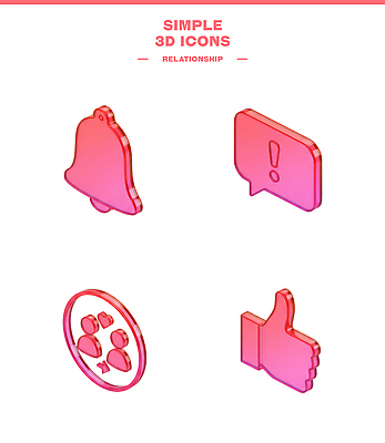 모양 PSD 아이콘 디자인 컬러 경고 사랑 그래픽 3D아이콘 3D 디지털 알림 심볼 모던 좋음 감정 컨셉 디지털합성 파일형식