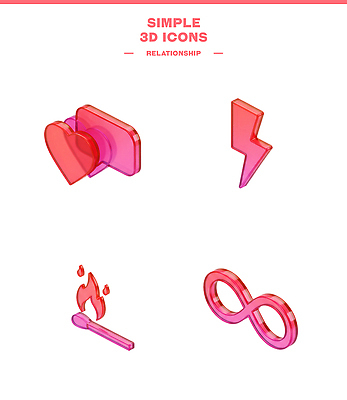 PSD 아이콘 디자인 감정 관계 사랑 그래픽 3D아이콘 3D 에너지 표현 심볼 그림 심플 열정 무한 창의력 디지털합성 파일형식
