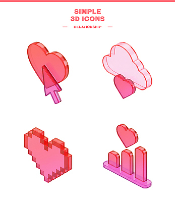 모양 PSD 아이콘 디자인 화살표 상징 관계 사랑 그래픽 3D아이콘 3D 디지털 하트 표현 그림 클라우드서비스 픽셀 감정 디지털합성 서비스 파일형식
