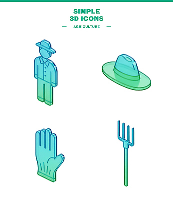 PSD 아이콘 디자인 장갑 포크 농업 3D아이콘 농장 3D 경작 농사 수확 작업 농부 농기구 직업 식기 잡화 산업 디지털합성 파일형식