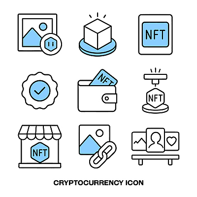 아이콘 그래픽 거래 시장 수집 투자 이미지 인증 창작 블록체인 사용자 NFT 2D아이콘 스테이블코인 AI파일 컨셉 비즈니스 금융 파일형식 벡터 4차산업 가상화폐